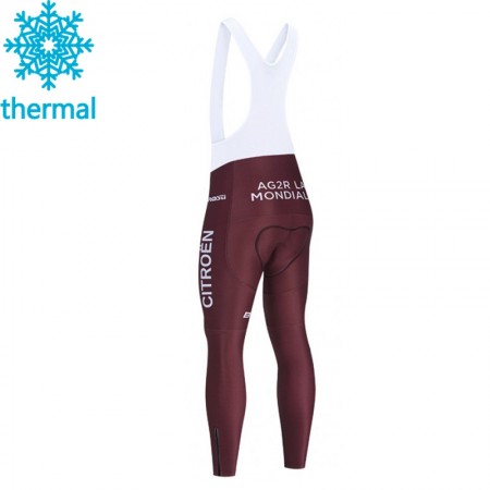 Collant à Bretelles 2021 AG2R Citroen Team Hiver Thermal Fleece N001